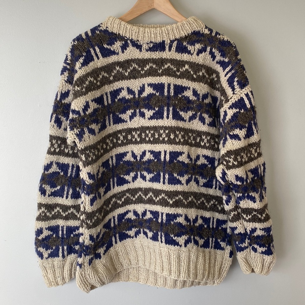 Vintage wool coastal oversized sweater